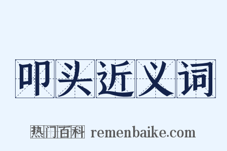 叩头近义词是什么意思的图片